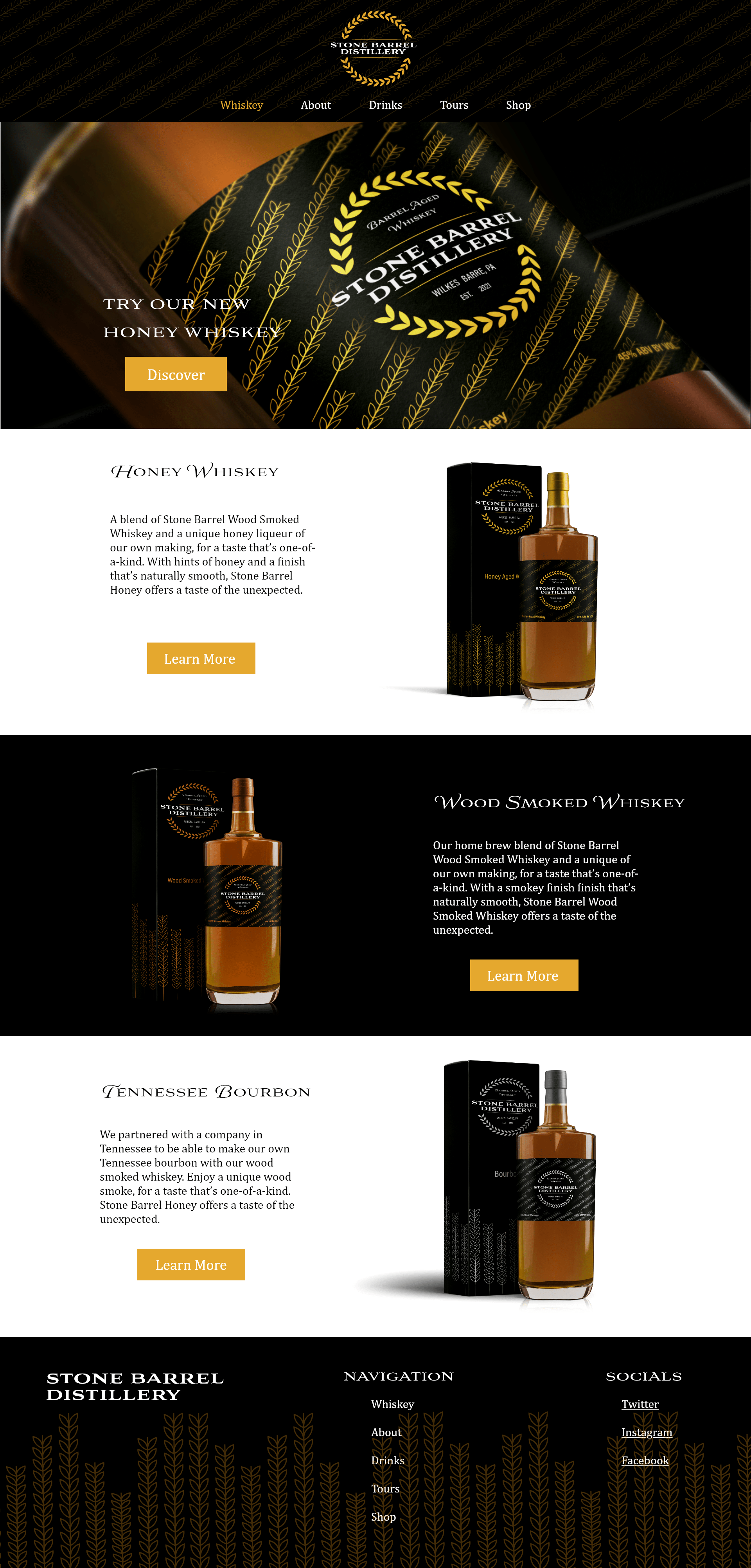 Stone Barrel Distillery Whiskey Page