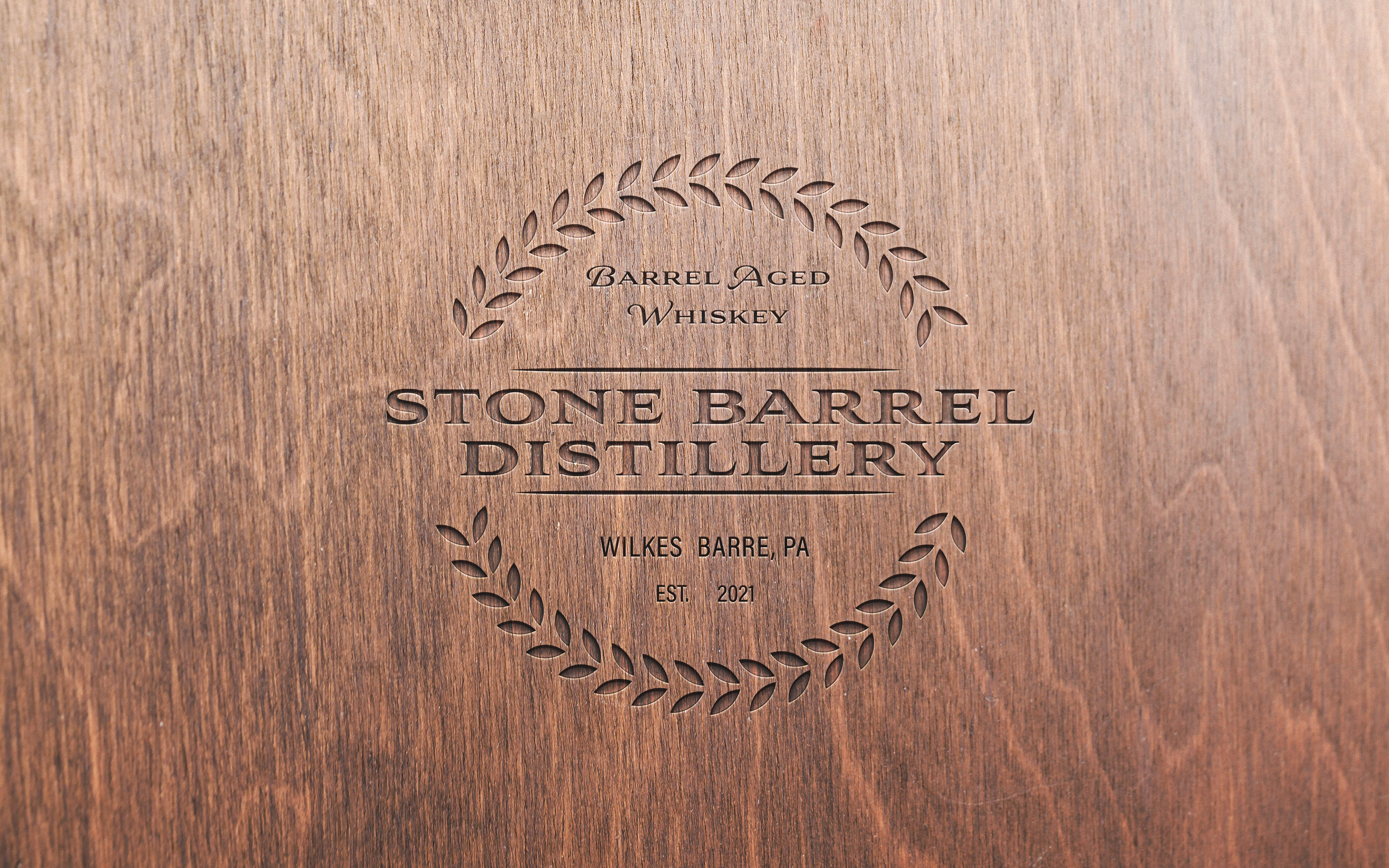 Stone Barrel Distillery Engraved Logo